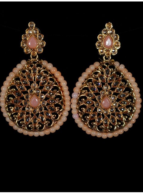 Reverse Ad Earrings With Meenakari Work